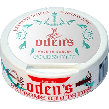 Oden&#039;s Double Mint Extreme White Dry Portion 10g Snus