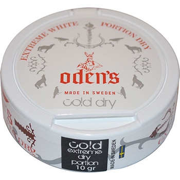 Oden&#039;s Cold Extreme White Dry Portion 16g Snus